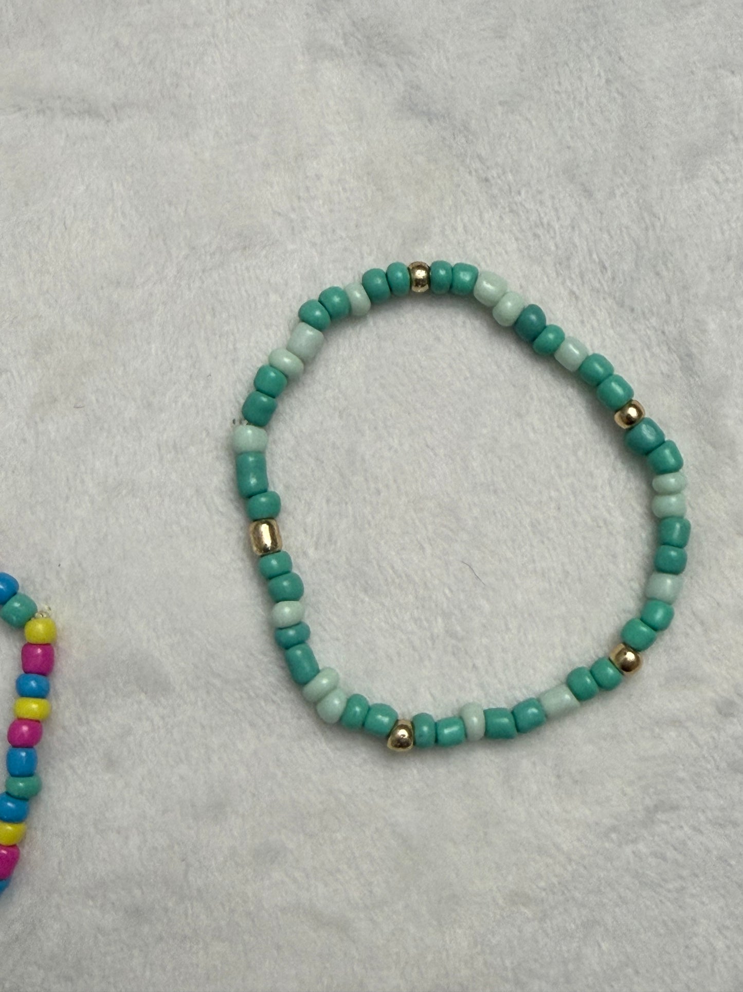 Plain teal green bracelet