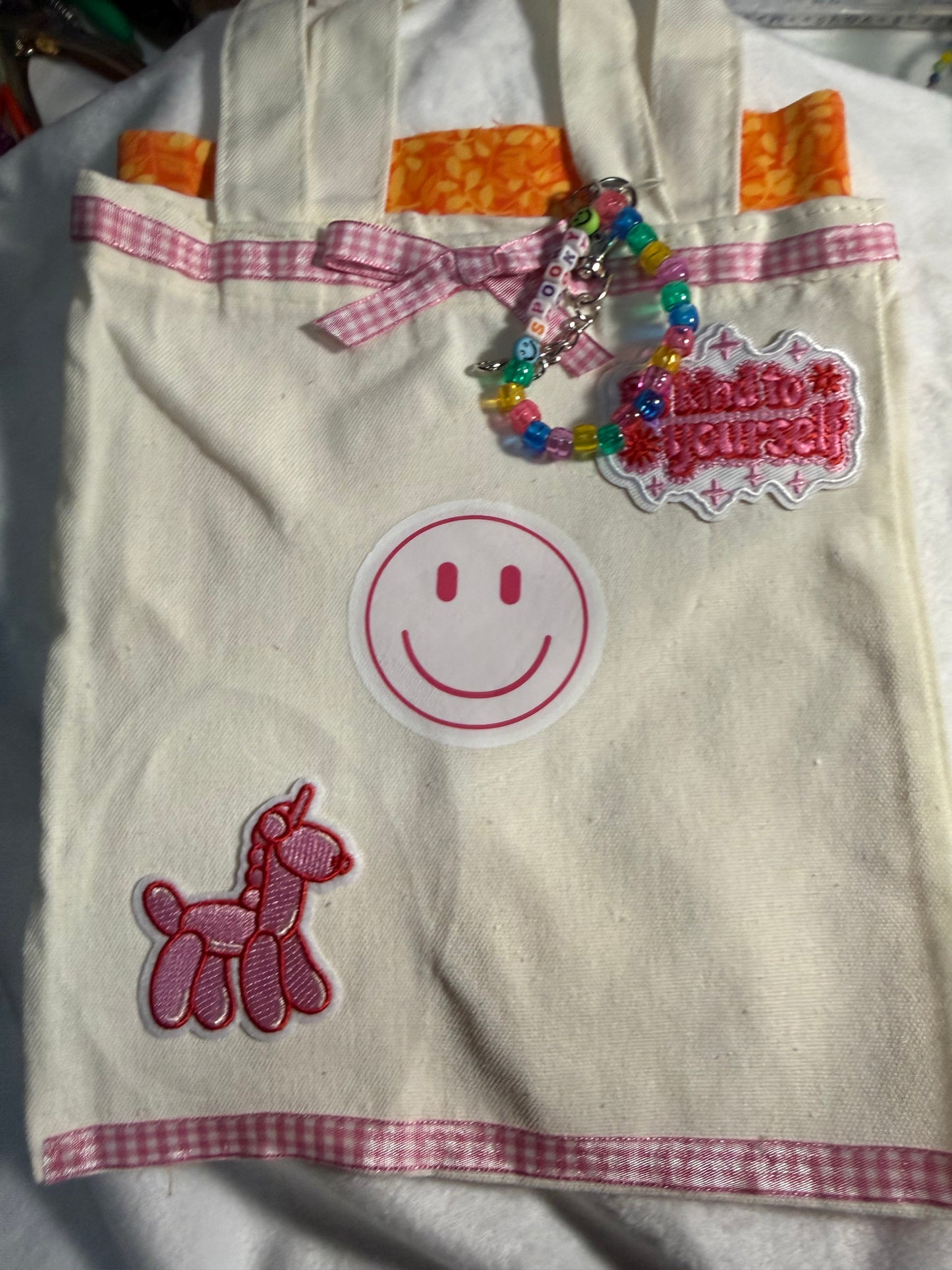 Pink be kind to yourself mini bag