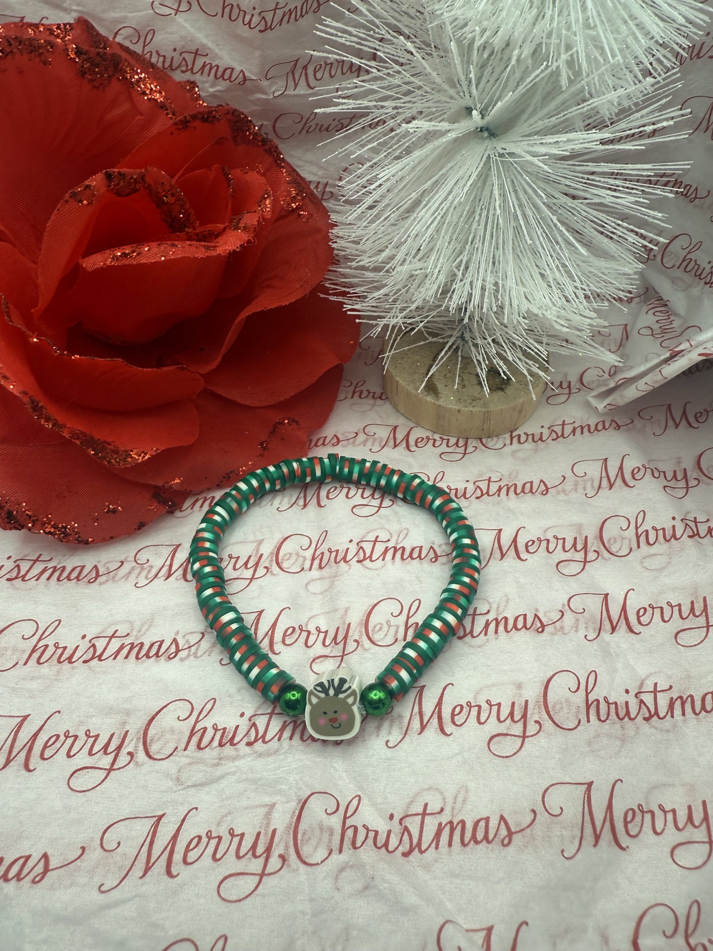 Cute festive reindeer bracelet