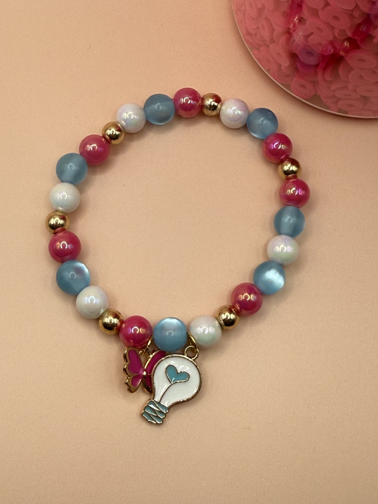 Flower and bulb bracelet