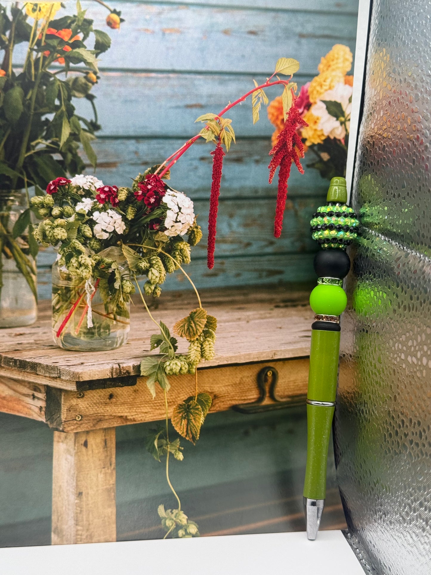 Green shimmer Ball Pen