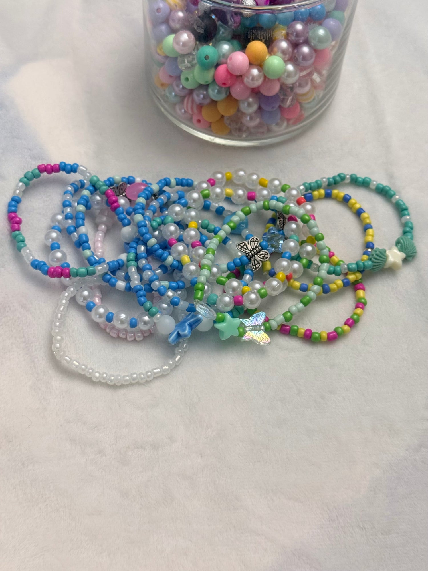 Seed bead bracelet collection