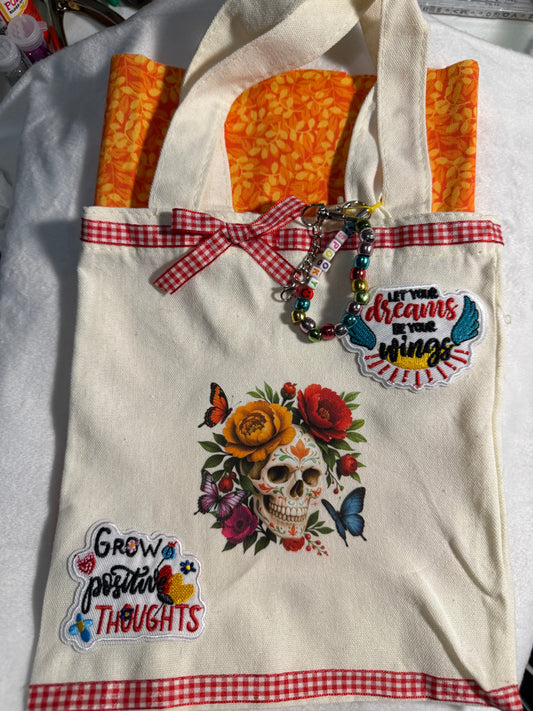 Red skull mini bag