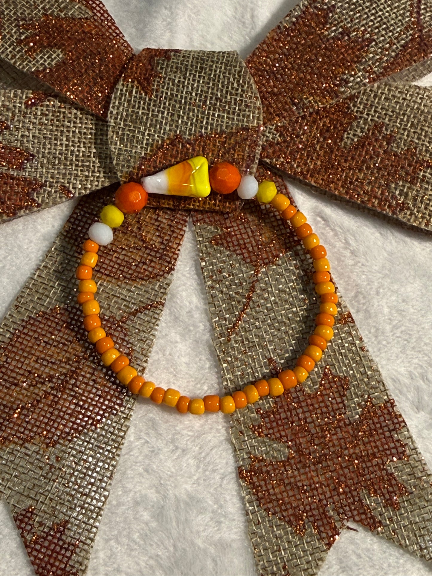 Seed bead Candy Corn bracelet