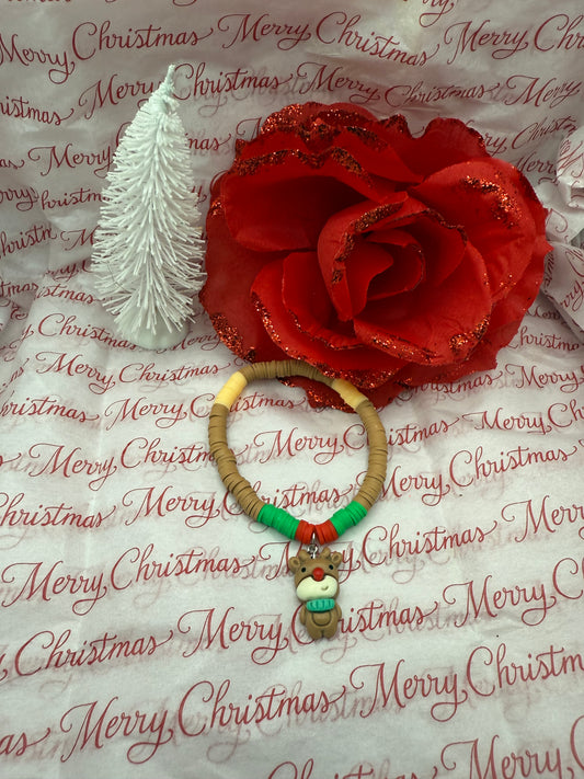Reindeer charmed bracelet
