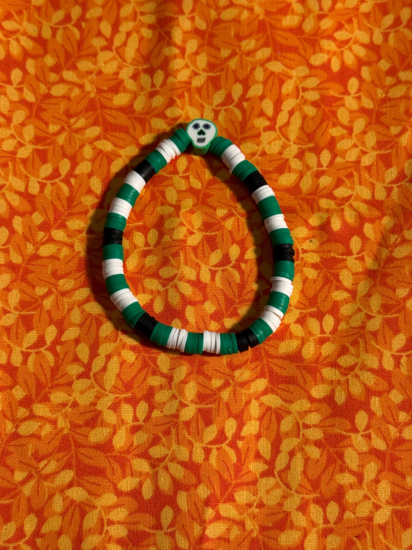 Skull fae clay bracelet