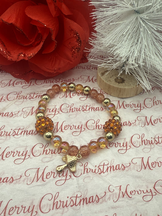 Mushroom charm bracelet