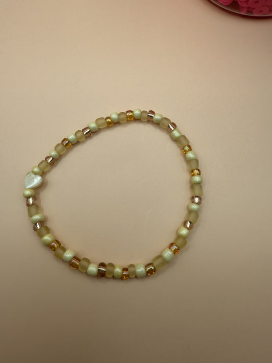 Beige Heart bracelet
